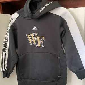 Adidas Kids Black and White Wake Forest University Sweatshirt Hoodie